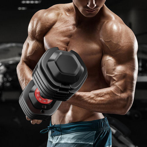 55 lb Adjustable Dumbbell — 10 Weight Settings